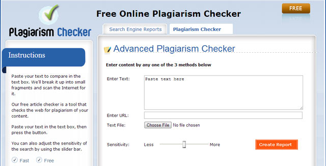Free online article plagiarism checker