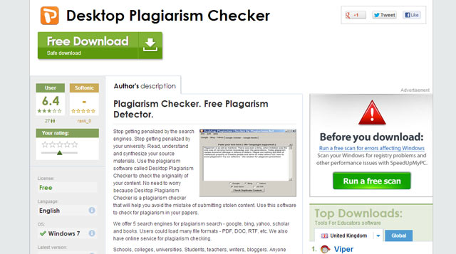 Plagiarism checker free