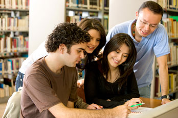 Students working in a group