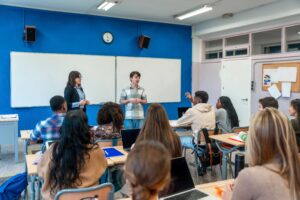 Secondary school classroom