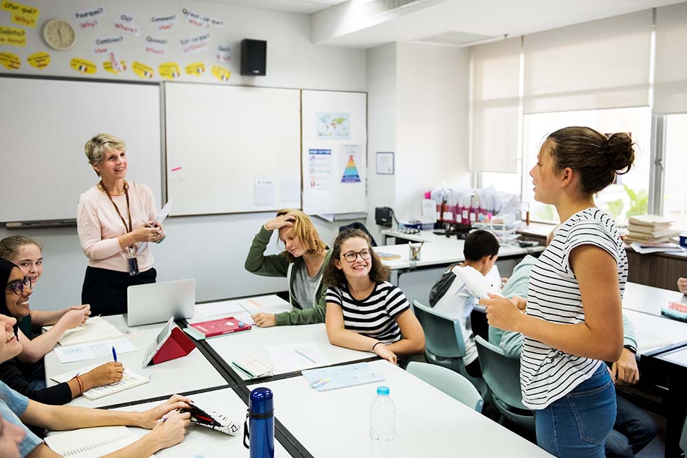 Students in a classroom